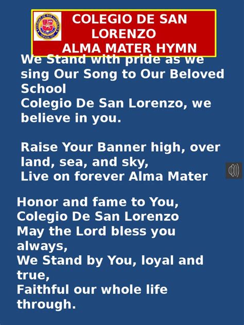 ched hymn lyrics pdf|Alma Mater Hymn .